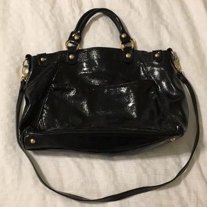 Patent leather Maurizio taiuti genuine black bag